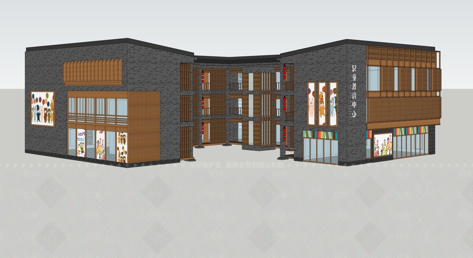 新中式早教中心SU模型下载【ID:1102195267】