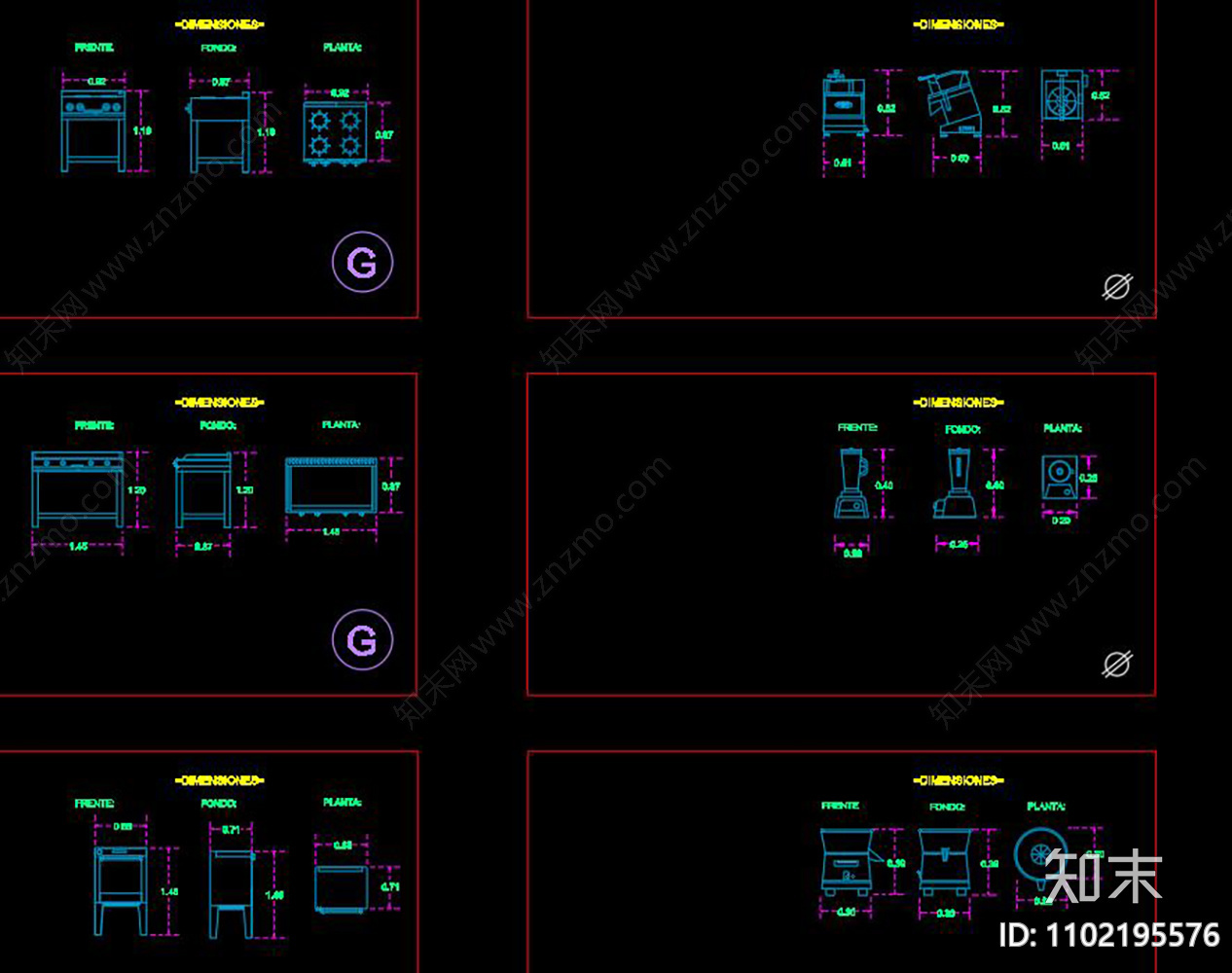 咖啡厅设备CAD图库cad施工图下载【ID:1102195576】