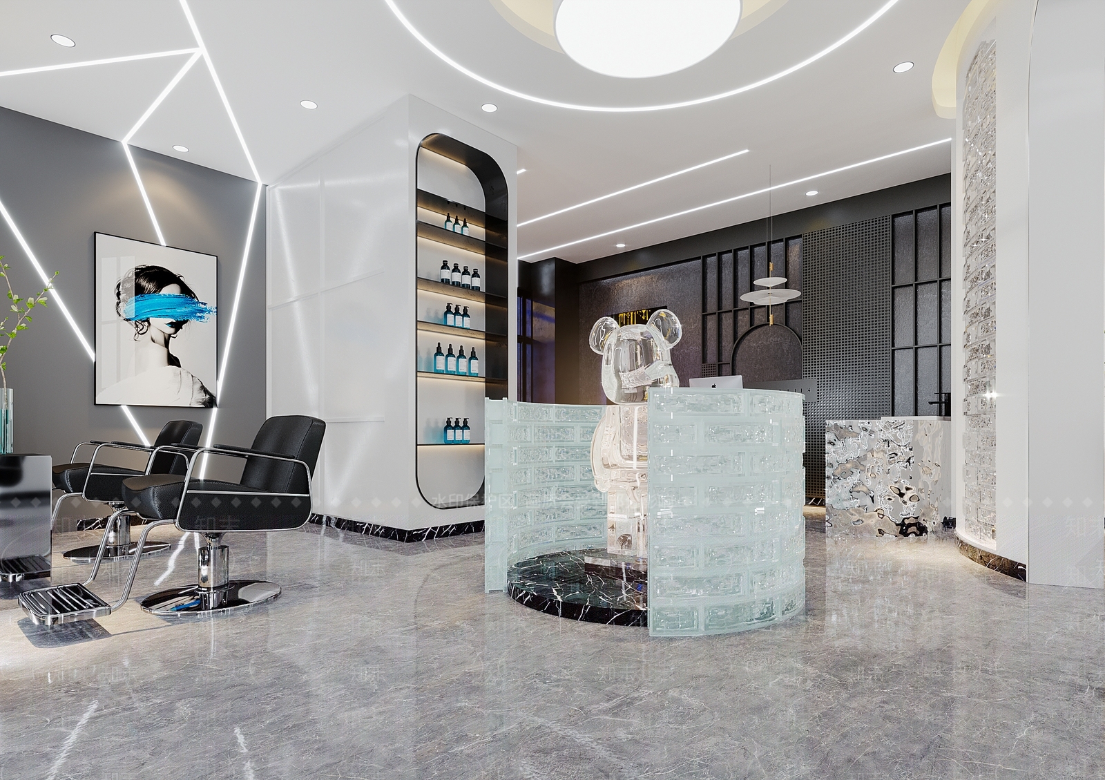 现代理发店3D模型下载【ID:1102200709】
