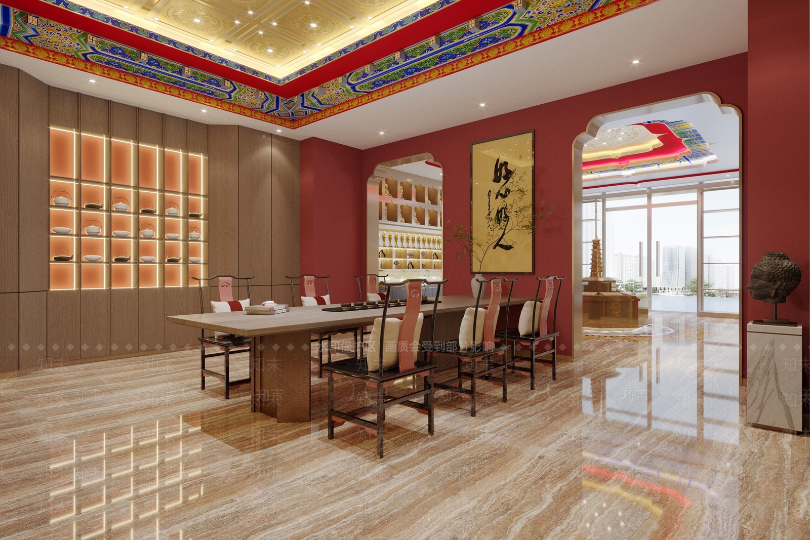 中式佛具店3D模型下载【ID:1102220103】