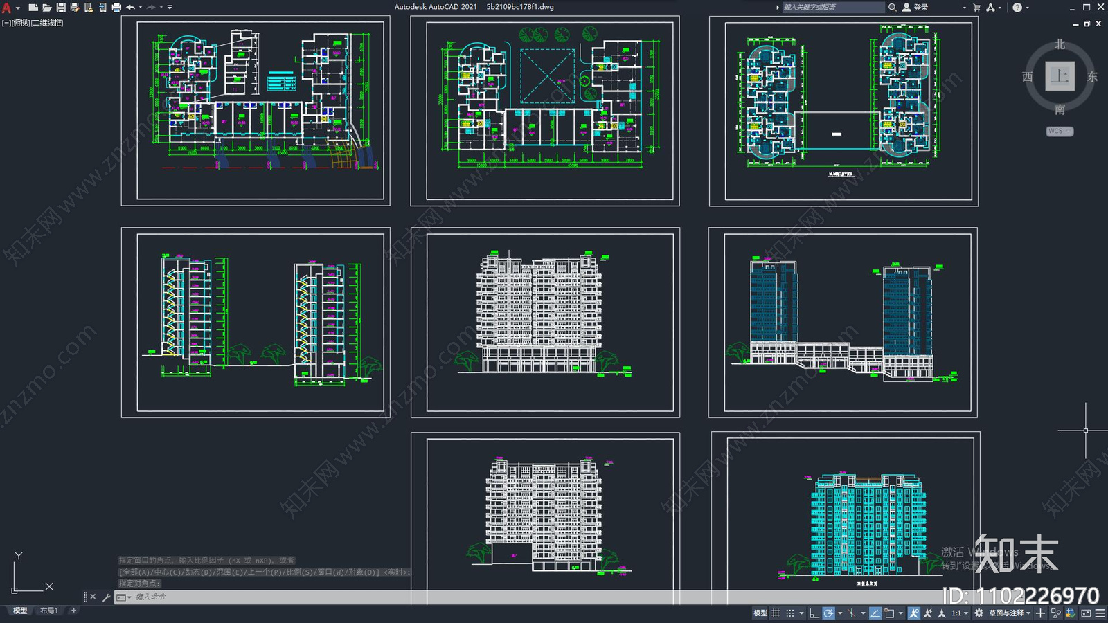 高层住宅建筑方案cad施工图下载【ID:1102226970】