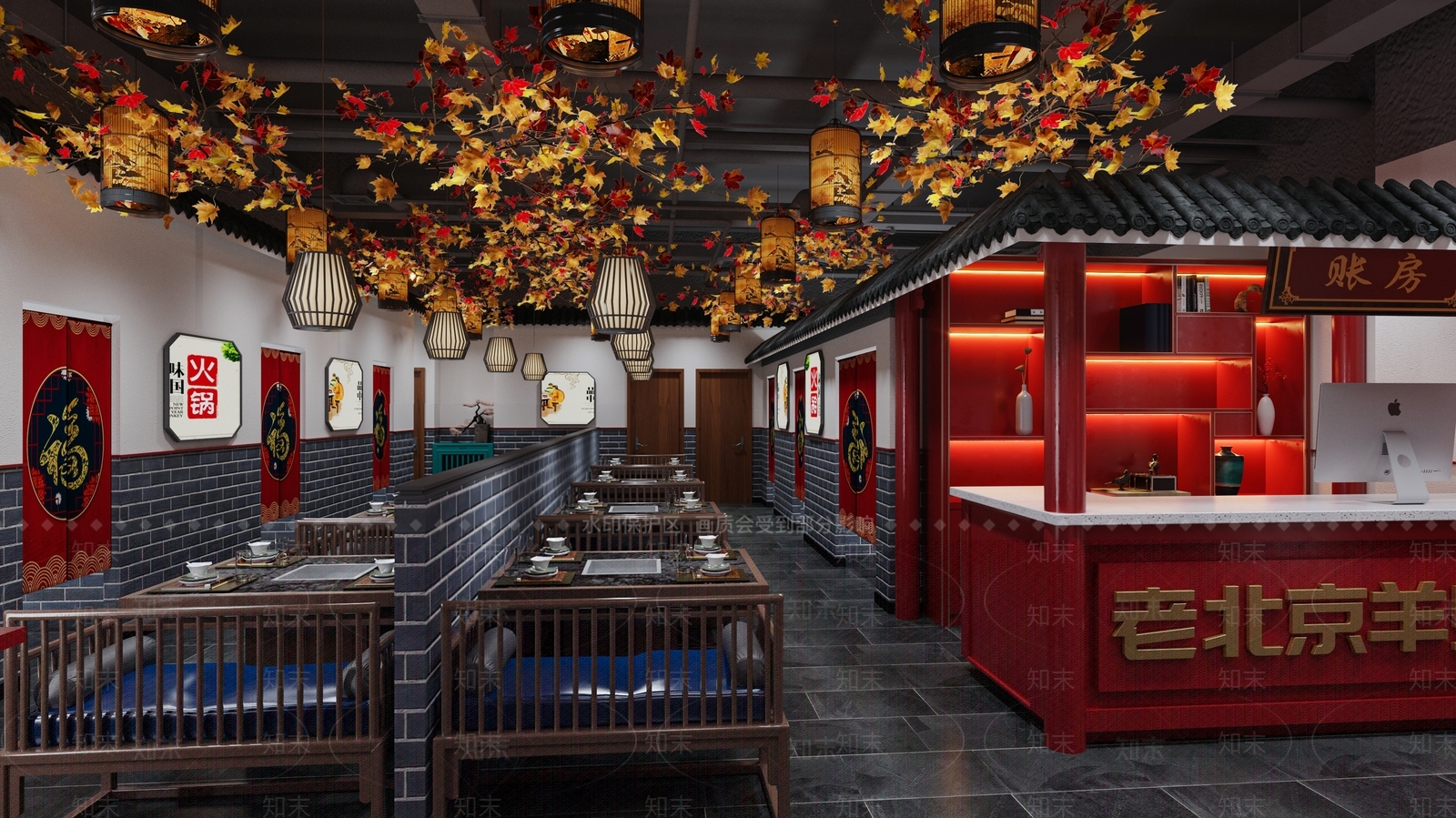 中式老北京火锅店3D模型下载【ID:1102229450】