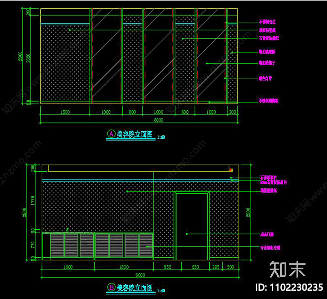足浴会所cad施工图下载【ID:1102230235】
