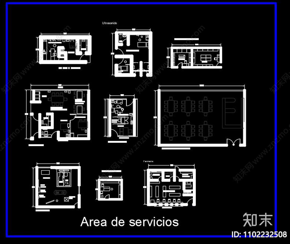 医疗设备cad施工图下载【ID:1102232508】