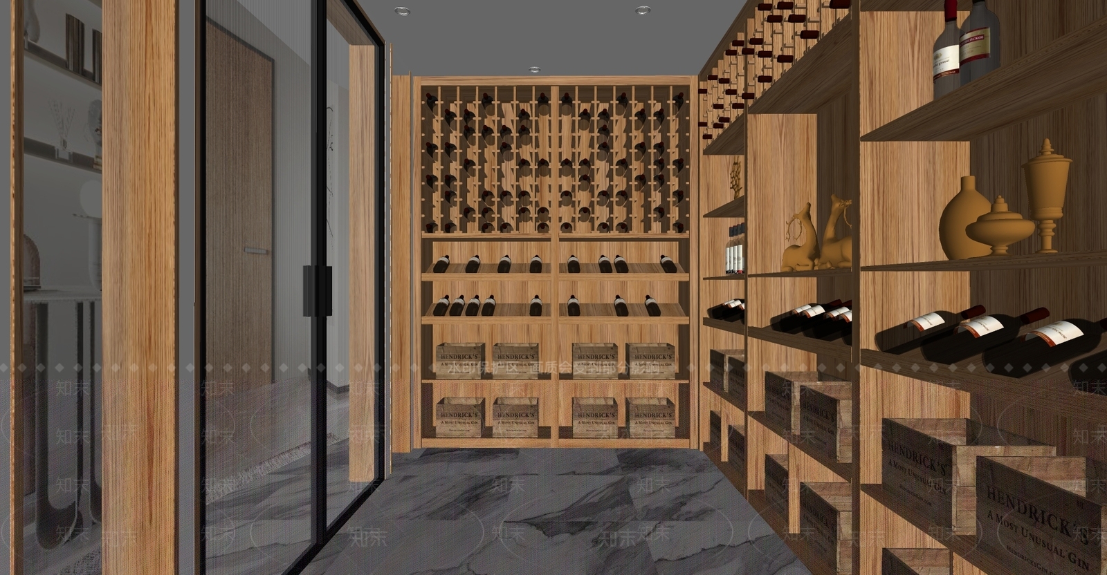 现代酒窖SU模型下载【ID:1102235878】