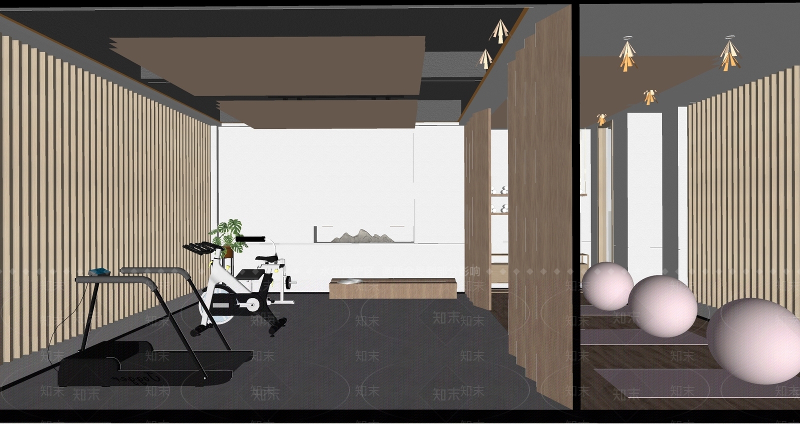 北欧健身房SU模型下载【ID:1102238161】