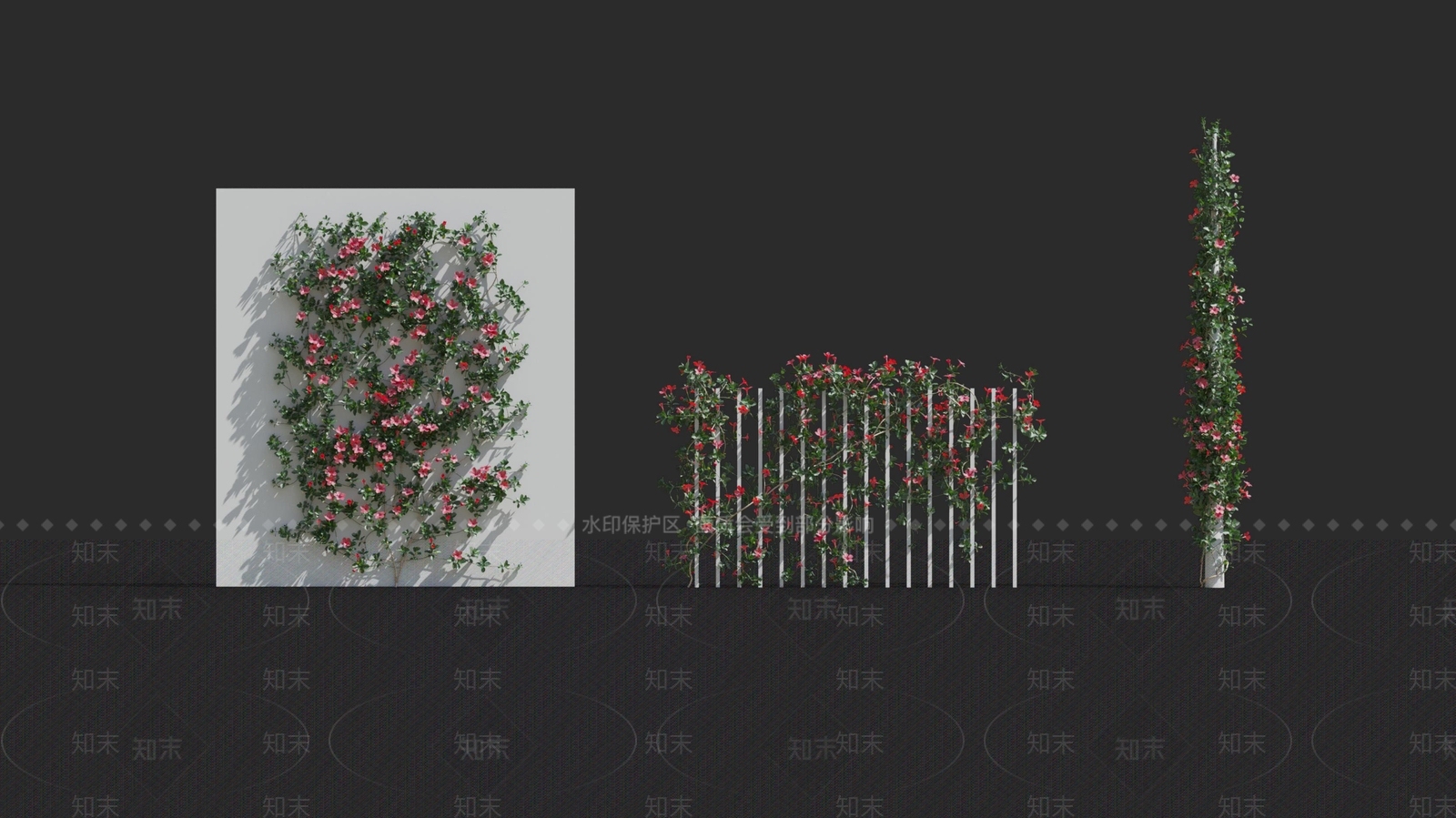 现代绿植墙3D模型下载【ID:1102242535】