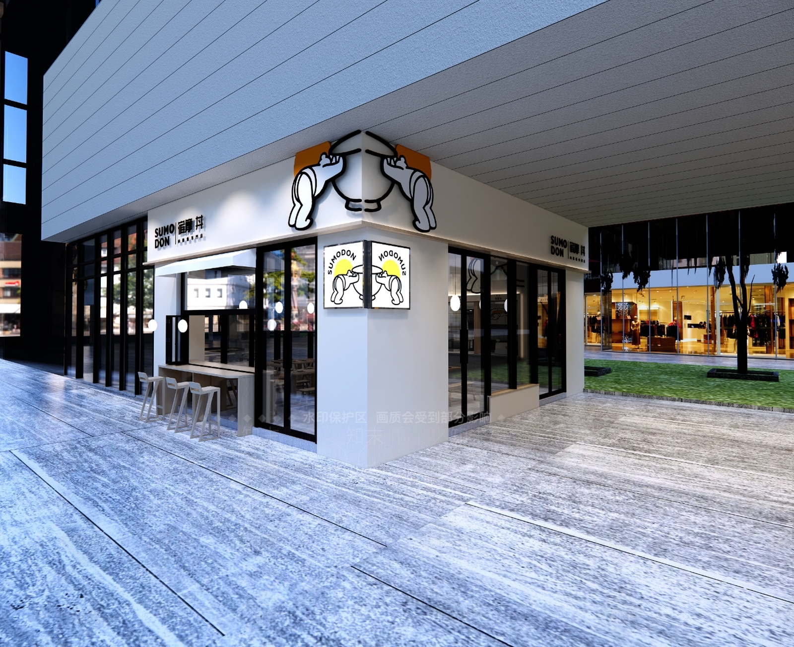 现代日韩料理店SU模型下载【ID:1102548190】