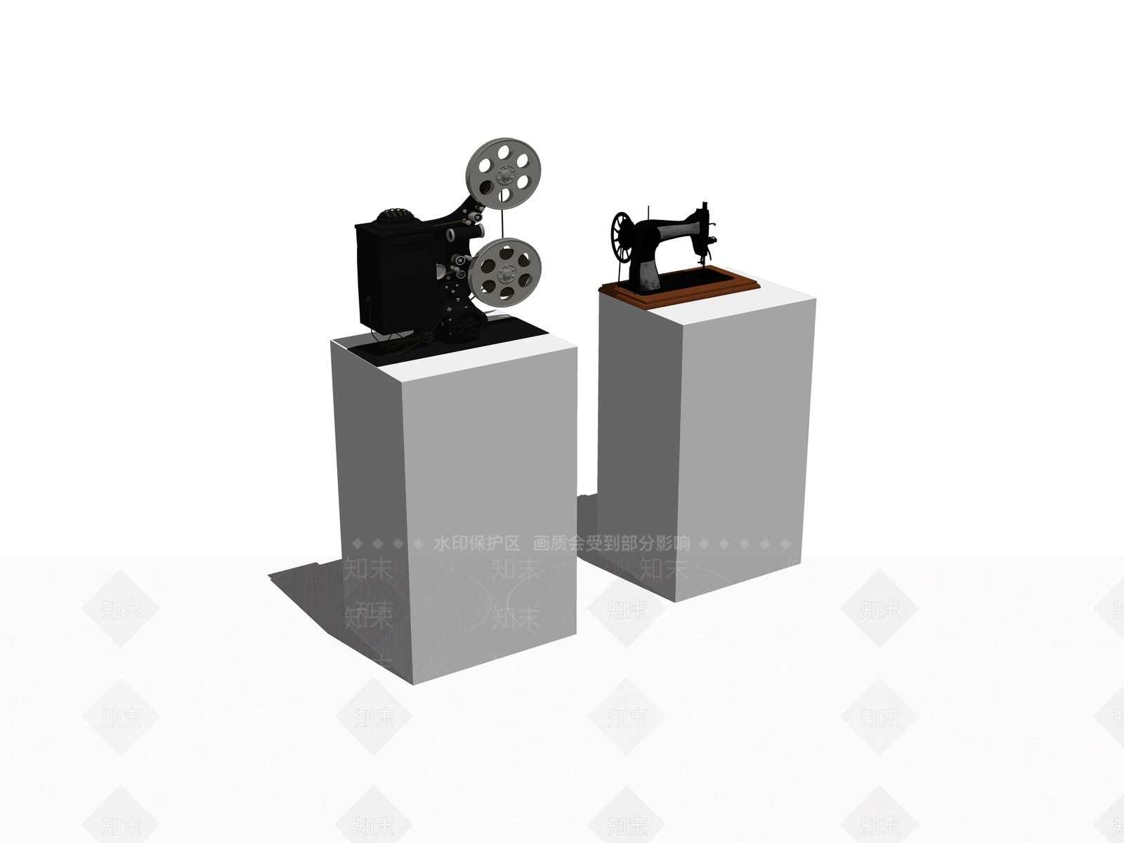 现代展柜SU模型下载【ID:1102247533】