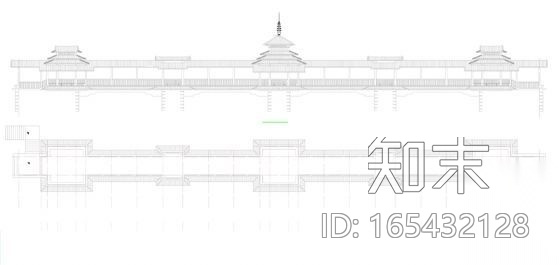 [广西]某民族风情区民族仿古廊亭建筑施工图cad施工图下载【ID:165432128】