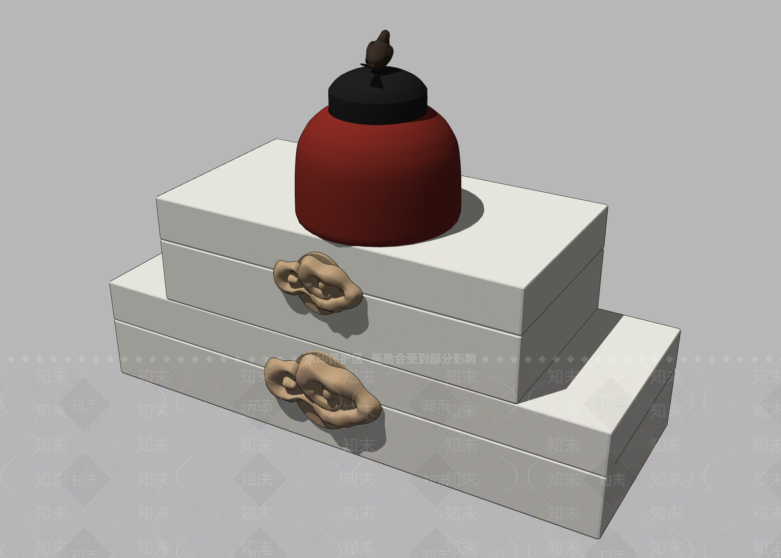 新中式箱包SU模型下载【ID:1102257176】