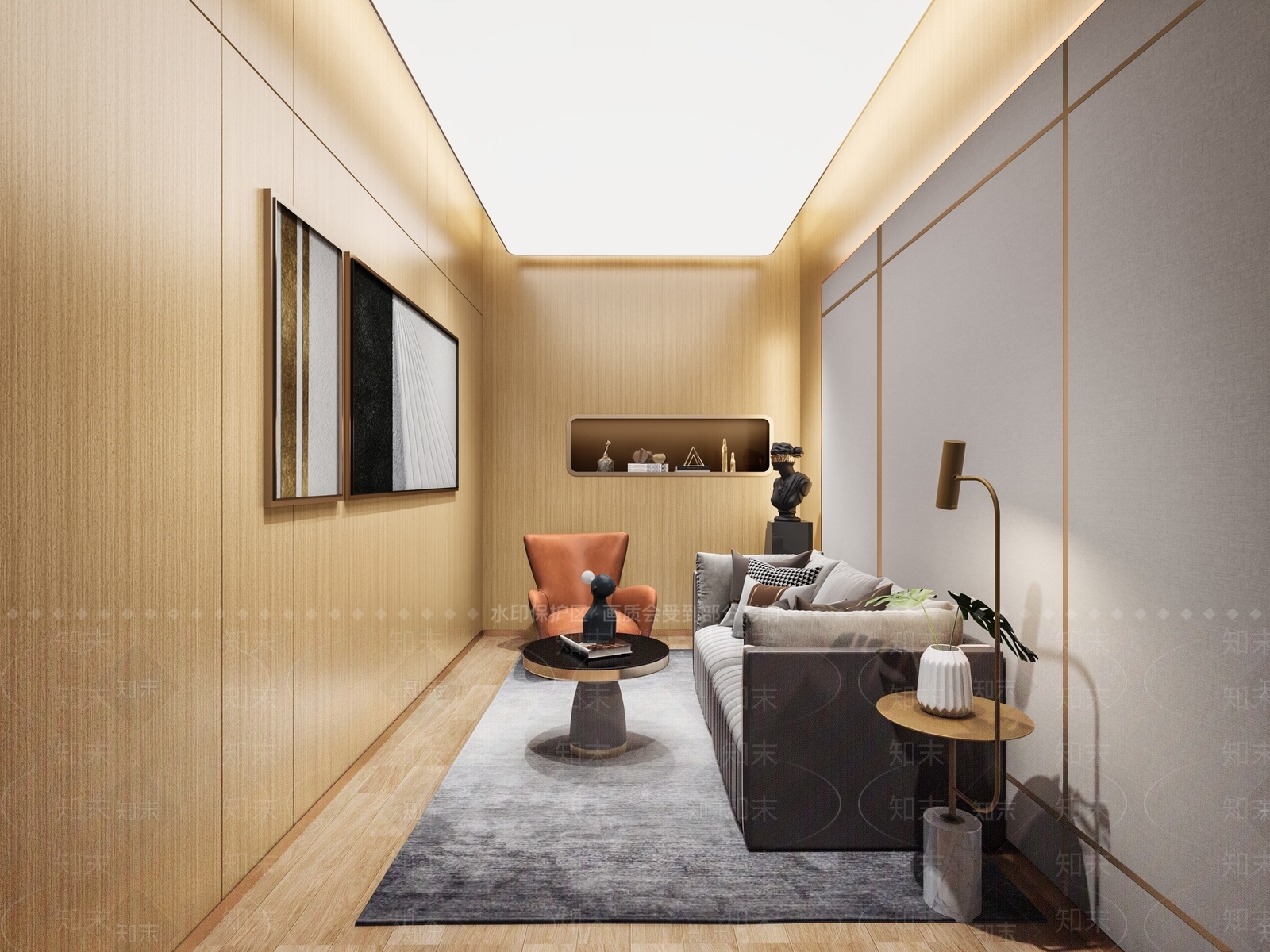 现代公司休息区3D模型下载【ID:1102261595】