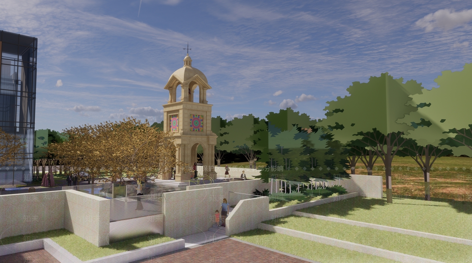 欧式风格塔楼SU模型下载【ID:1102265003】