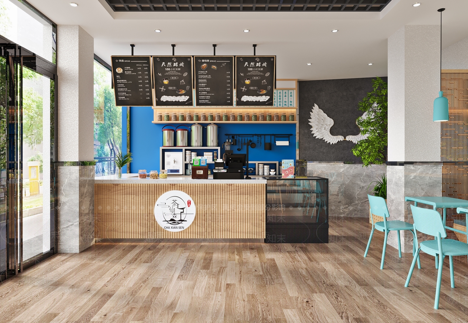 现代奶茶咖啡店3D模型下载【ID:1103076179】