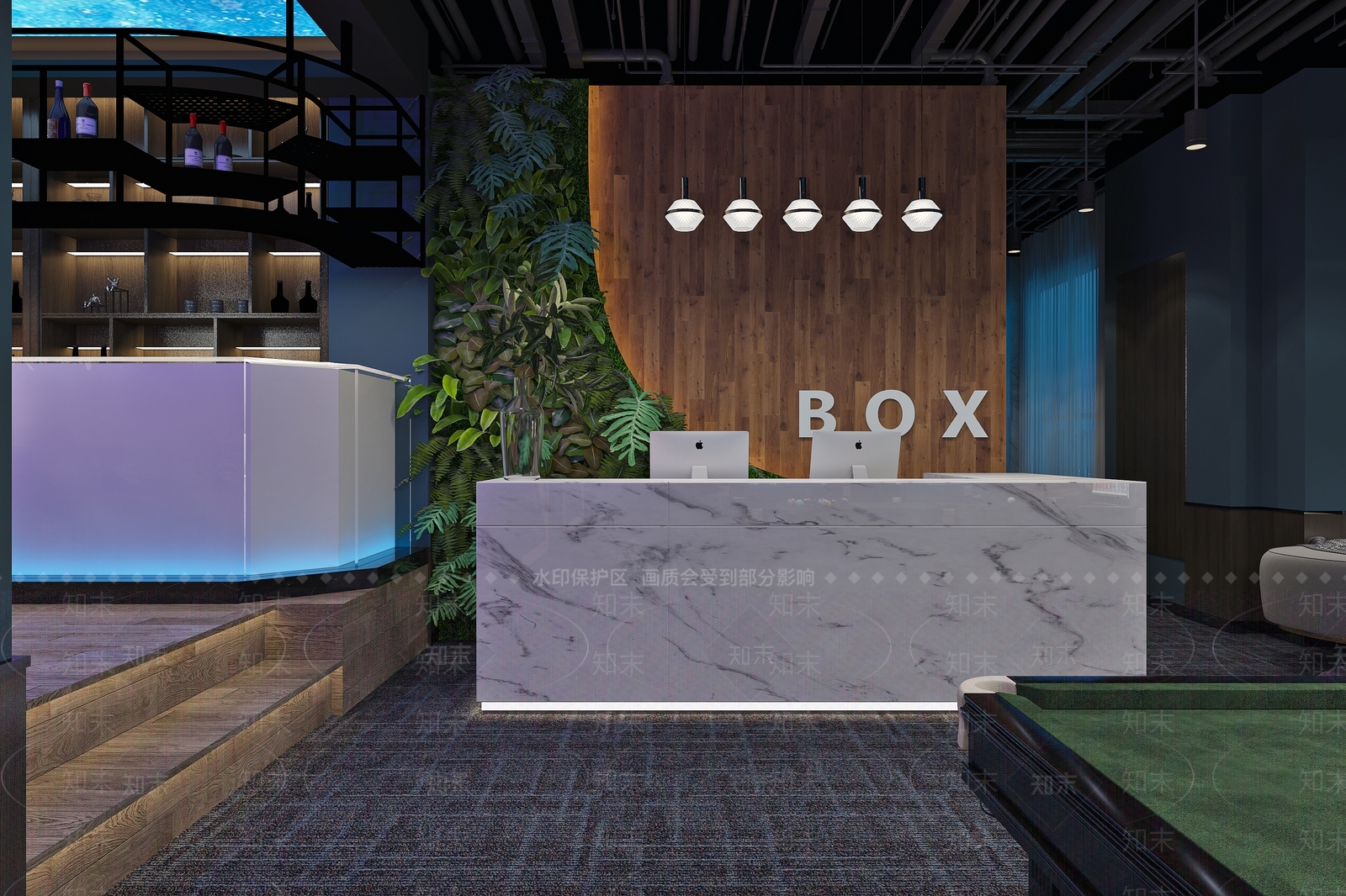 现代台球室3D模型下载【ID:1103076097】