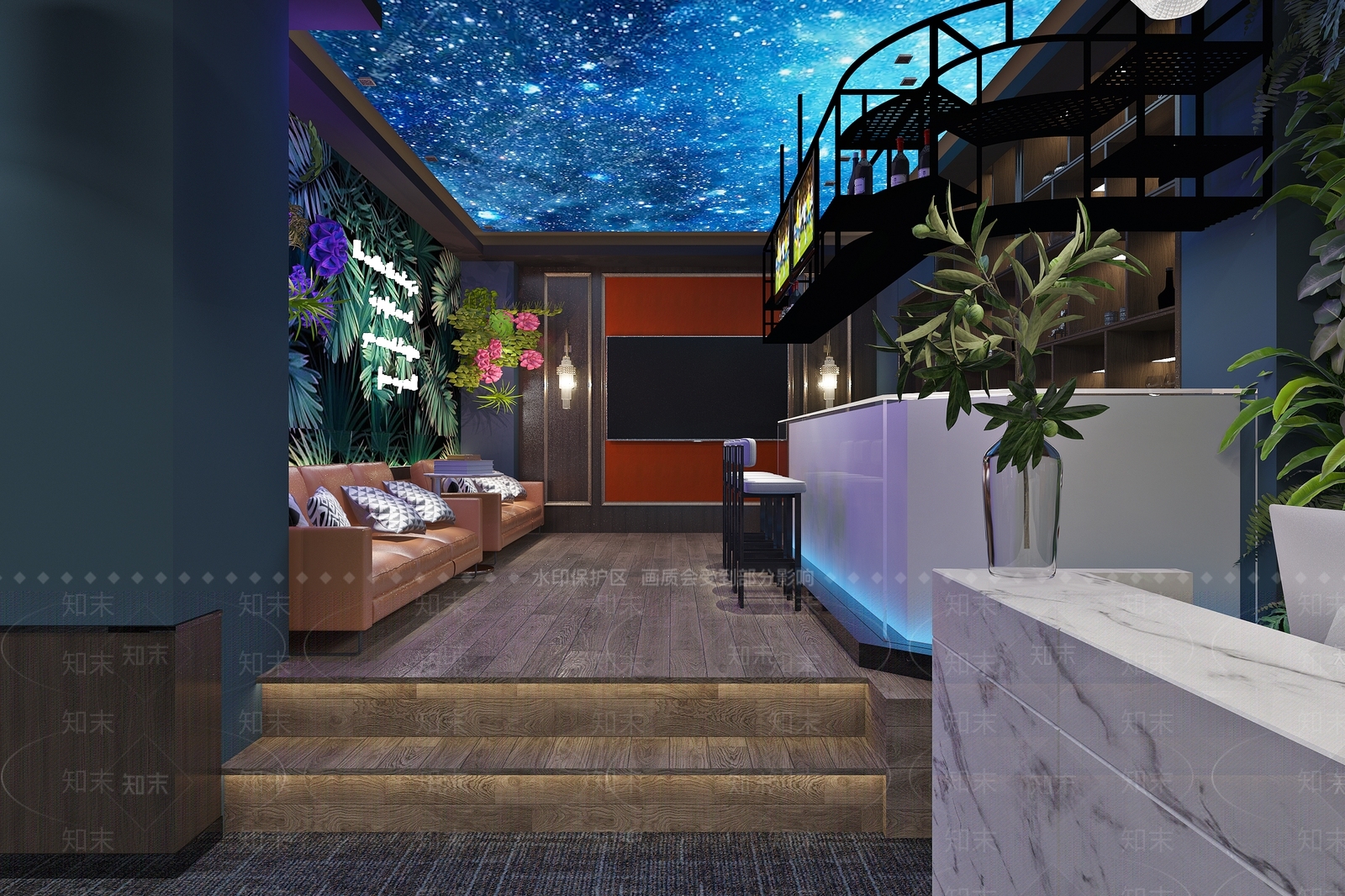 现代台球室3D模型下载【ID:1103076097】