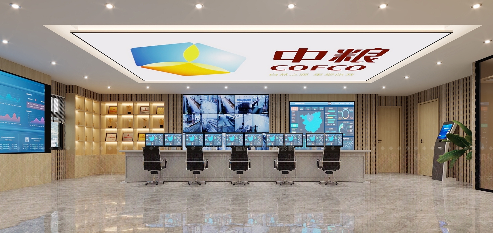 现代指挥监控室3D模型下载【ID:1102281512】