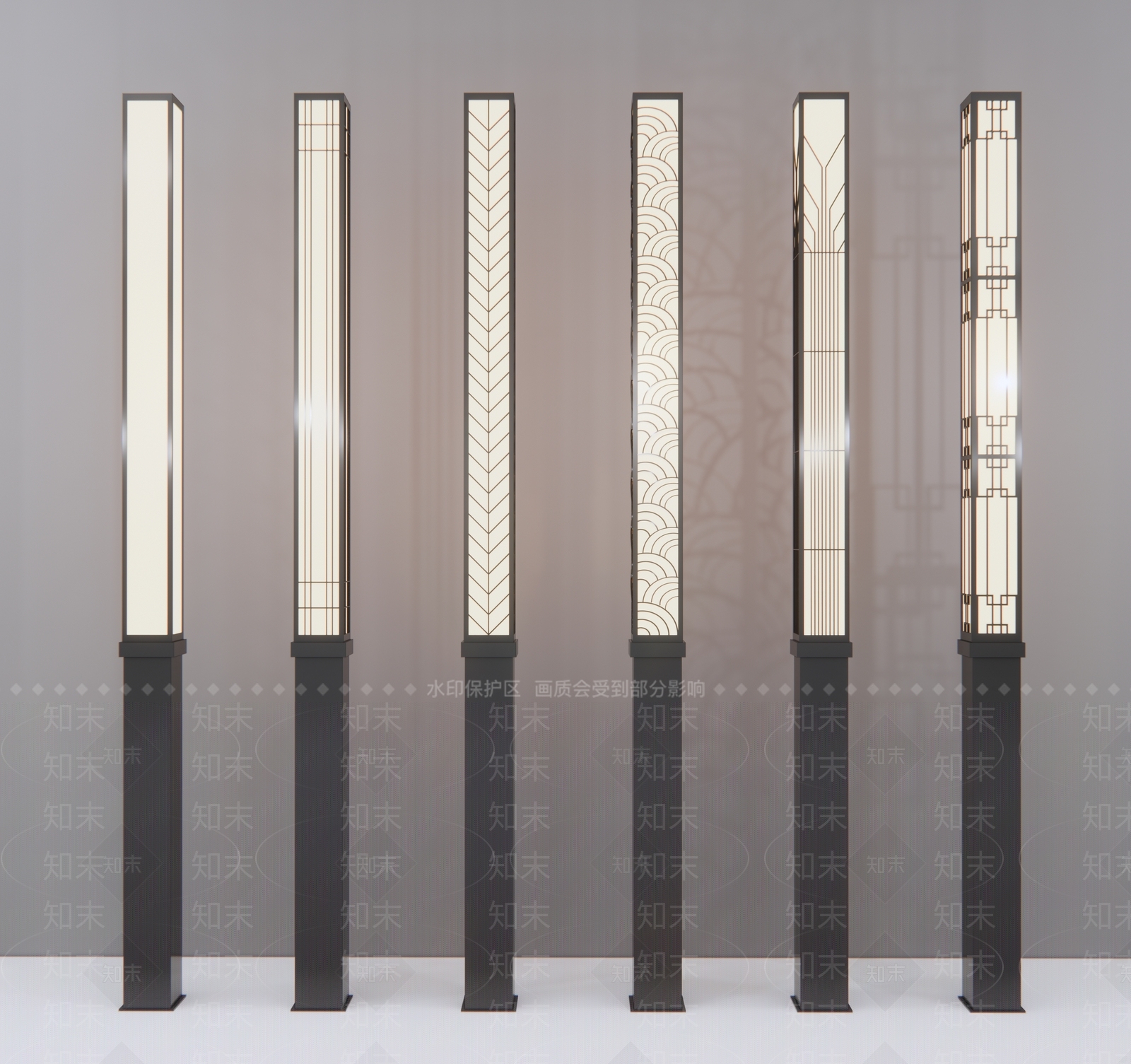 新中式户外灯SU模型下载【ID:1102287416】