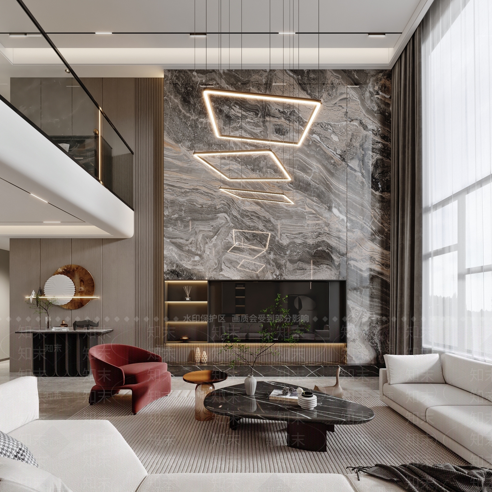 现代酒店餐厅3D模型下载【ID:1221800946】