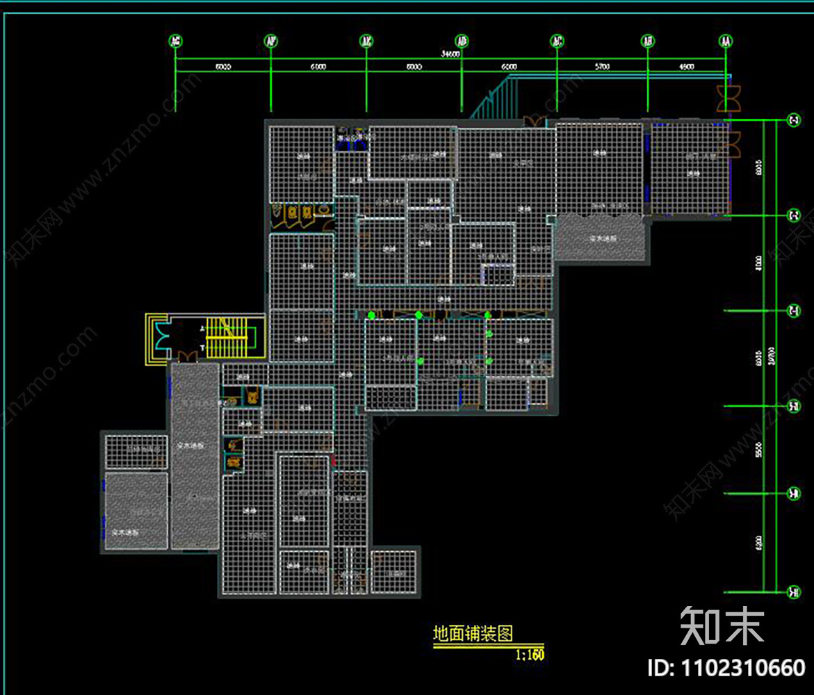 美容院装修及消防电气CADcad施工图下载【ID:1102310660】