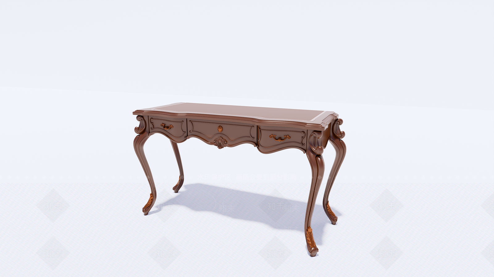 欧式书桌SU模型下载【ID:1102319547】