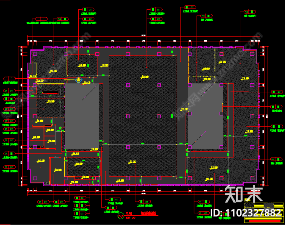 现代简约科技办公室最新平面方案CAD平面cad施工图下载【ID:1102327882】