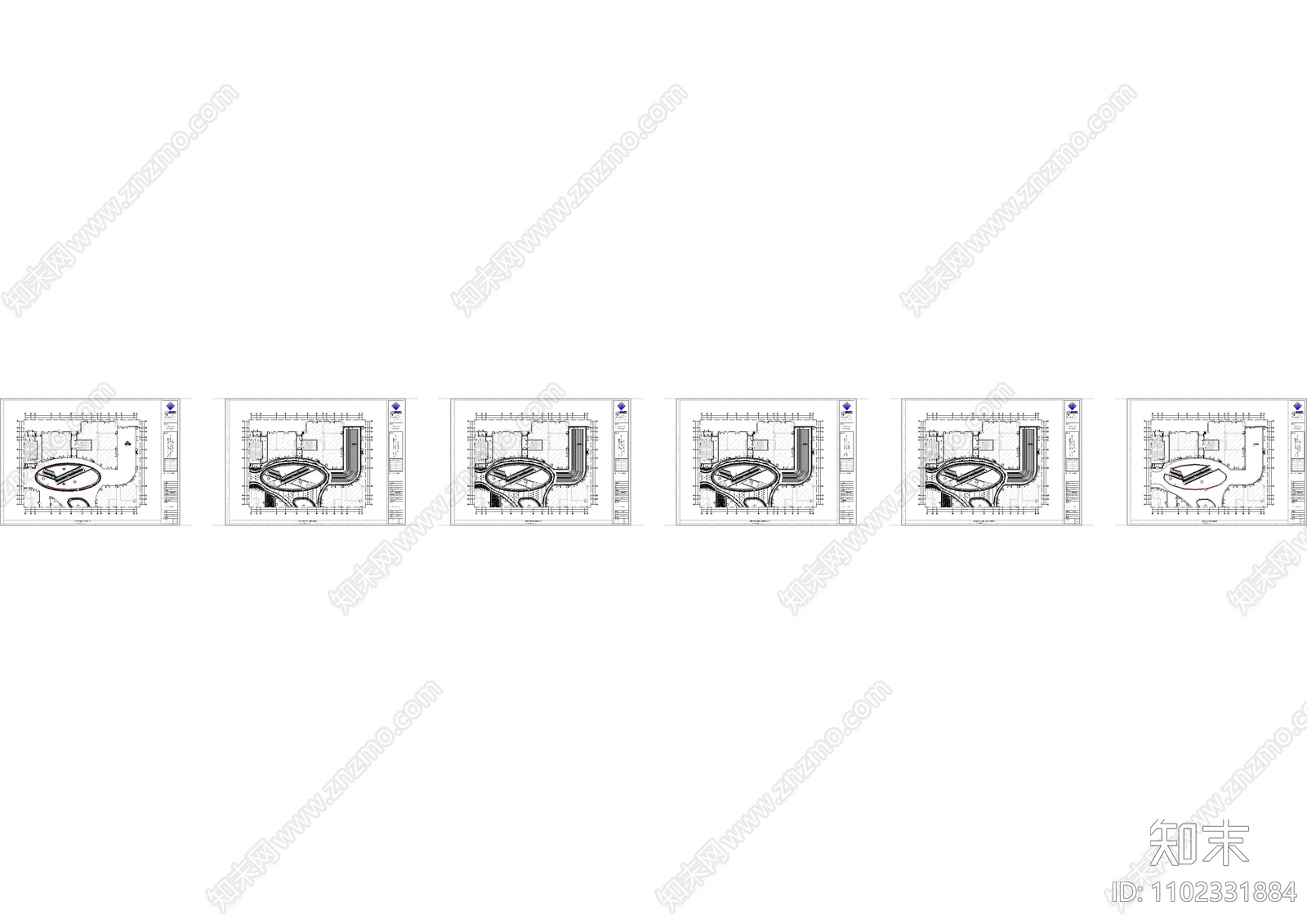 大型商场区域平面图cad施工图下载【ID:1102331884】