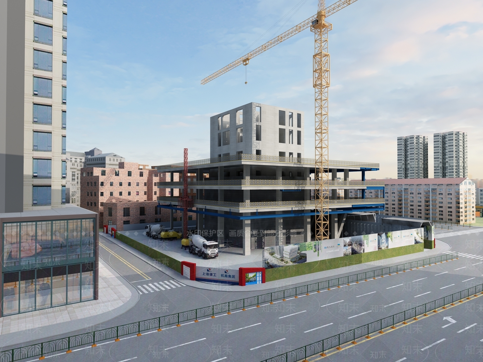 现代建筑工地3D模型下载【ID:1102332964】