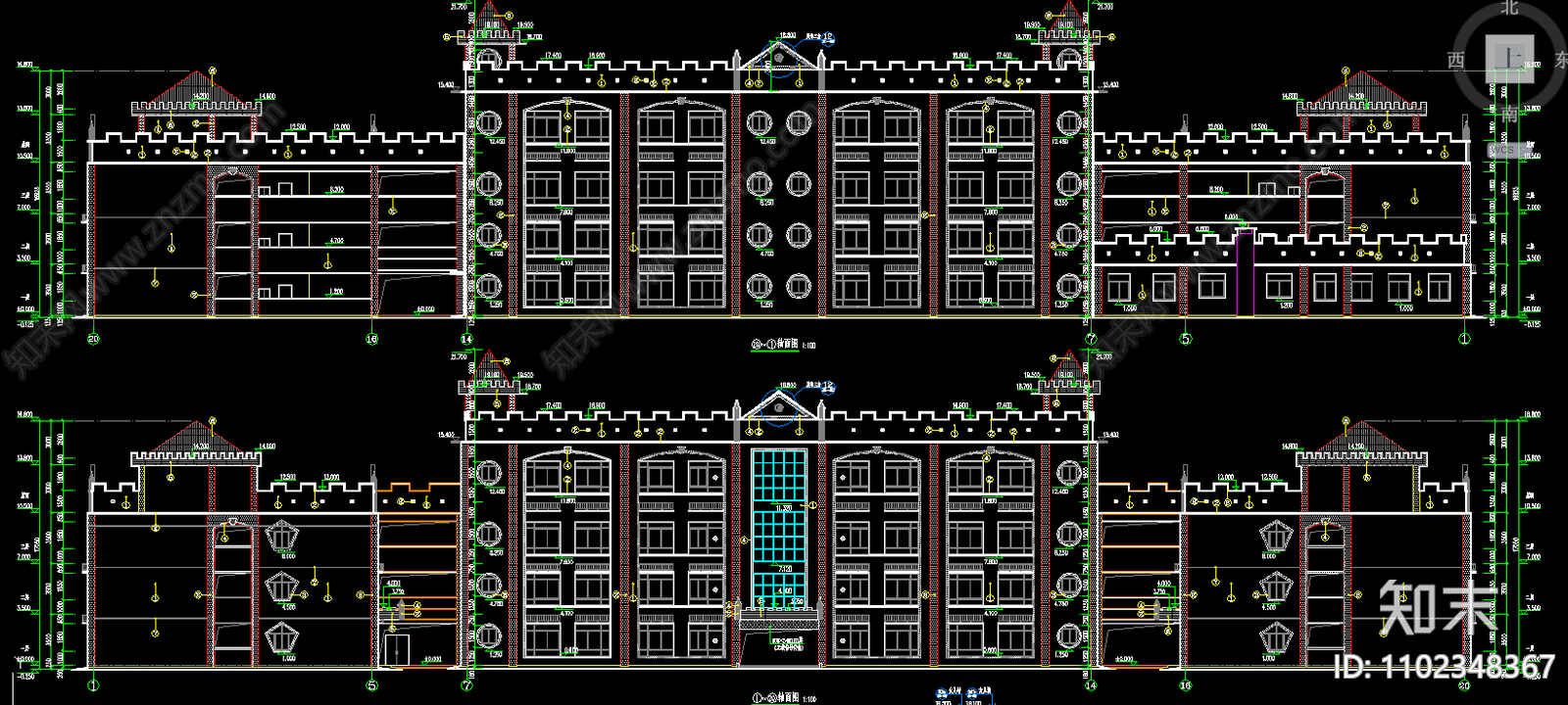 幼儿园建筑施工图cad施工图下载【ID:1102348367】