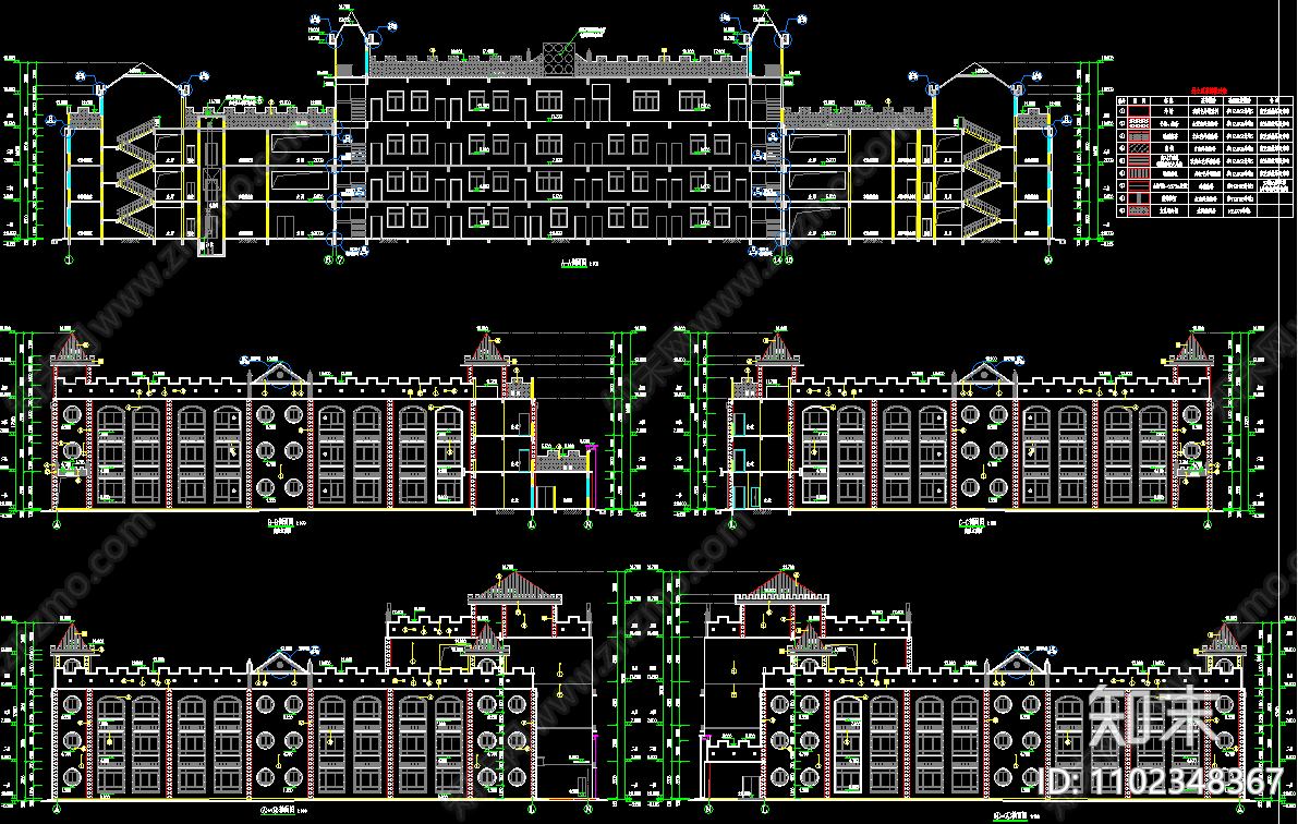 幼儿园建筑施工图cad施工图下载【ID:1102348367】