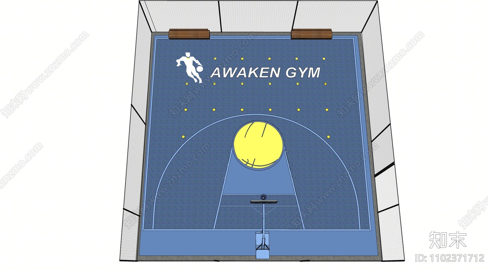 现代公园篮球场地SU模型下载【ID:1102371712】