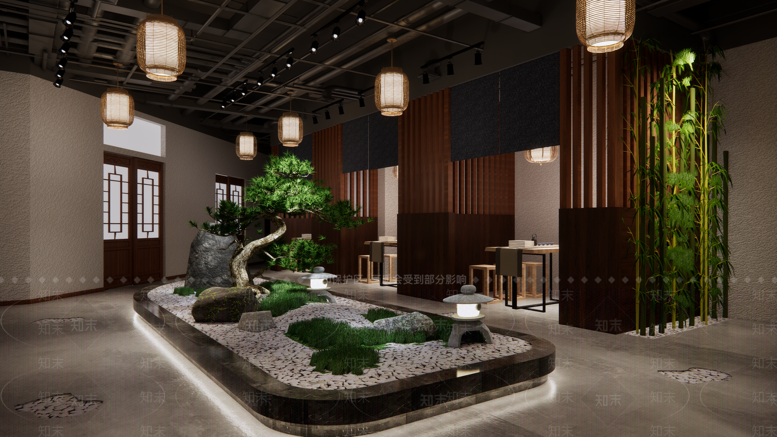 新中式茶馆SU模型下载【ID:1102381422】