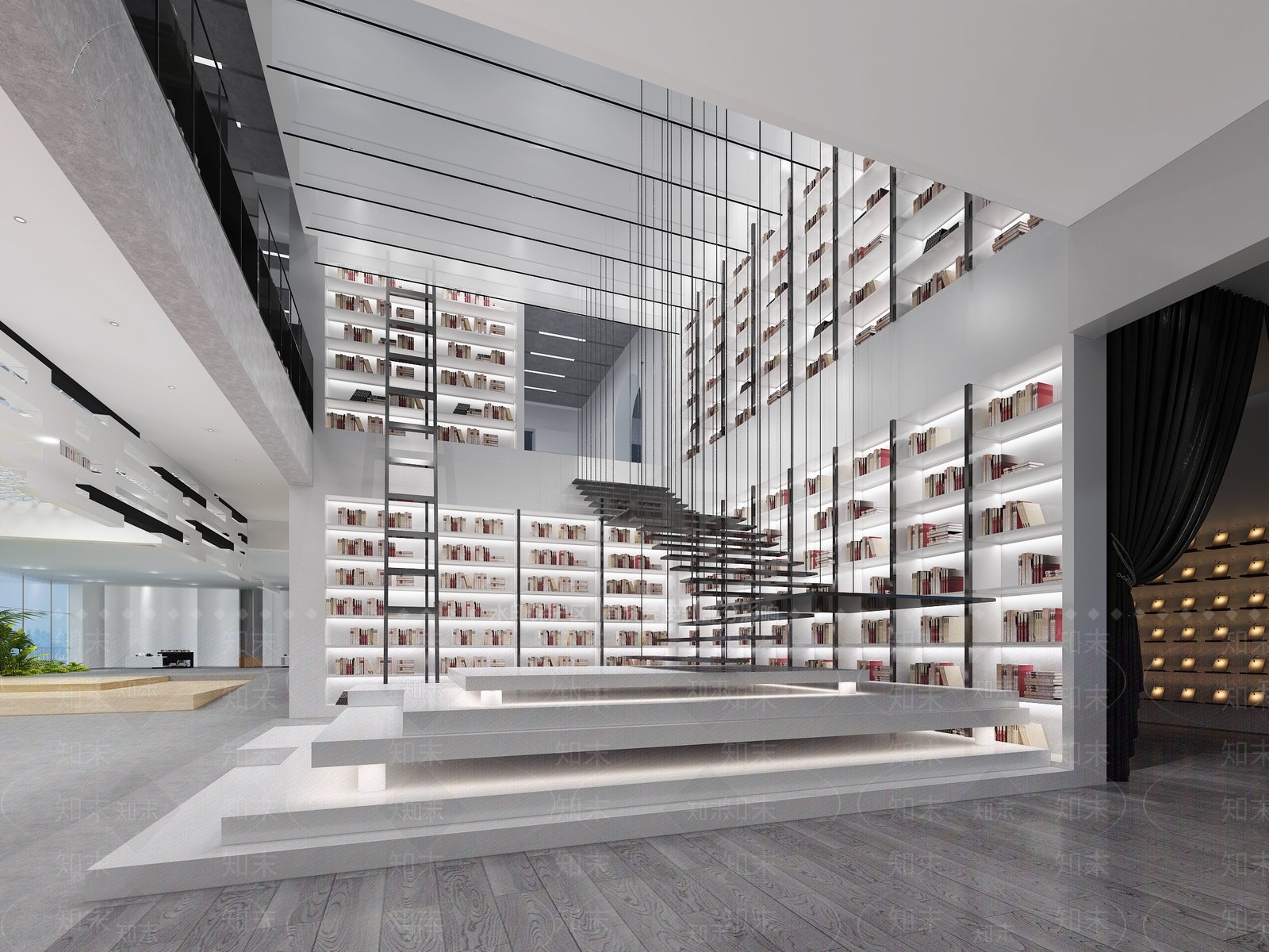 现代书店3D模型下载【ID:1102383015】