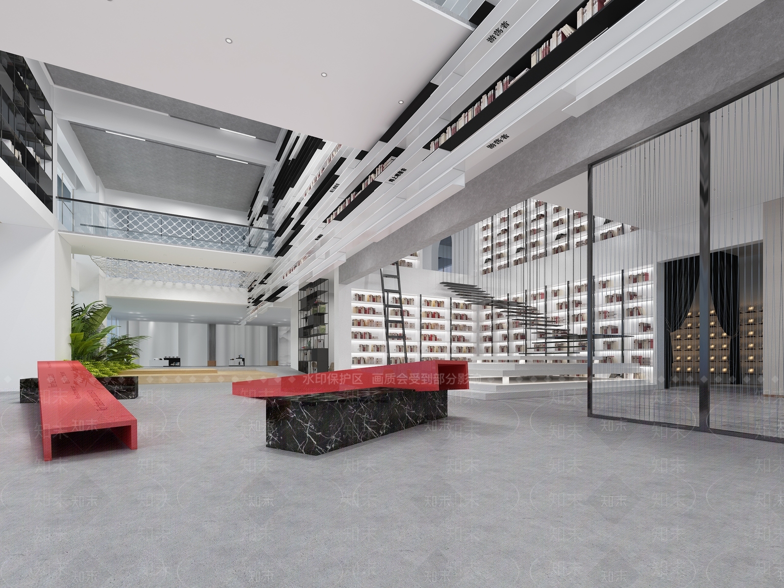 现代书店3D模型下载【ID:1102383015】