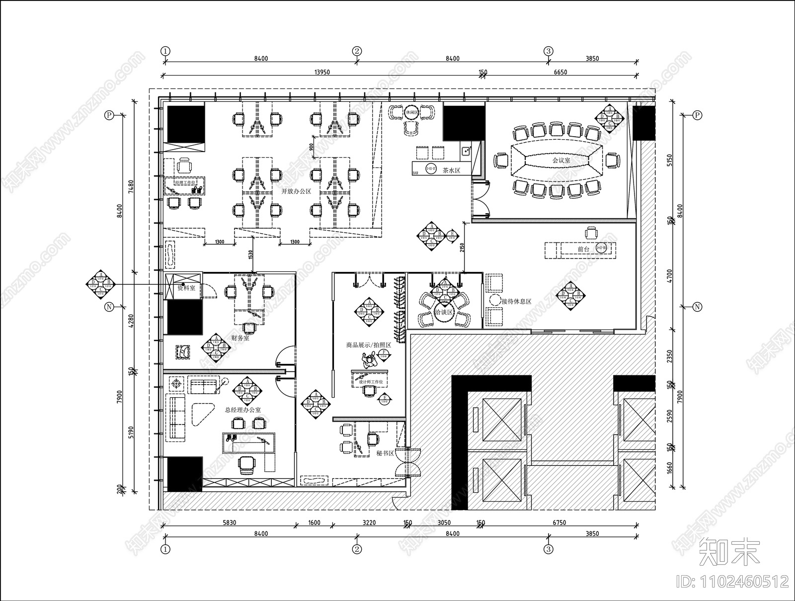 现代cad施工图下载【ID:1102460512】