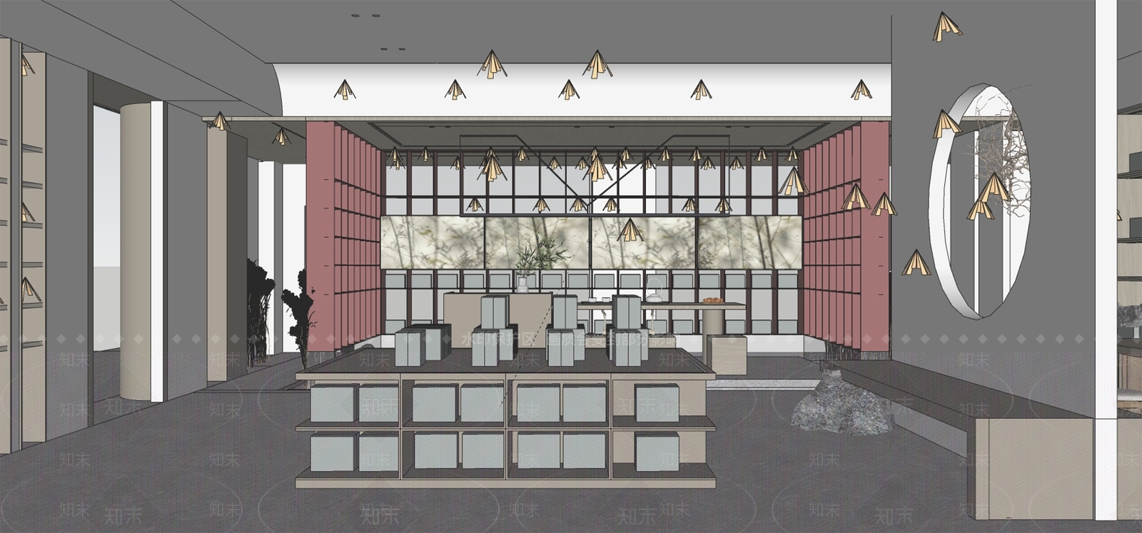 现代茶叶店SU模型下载【ID:1102471529】