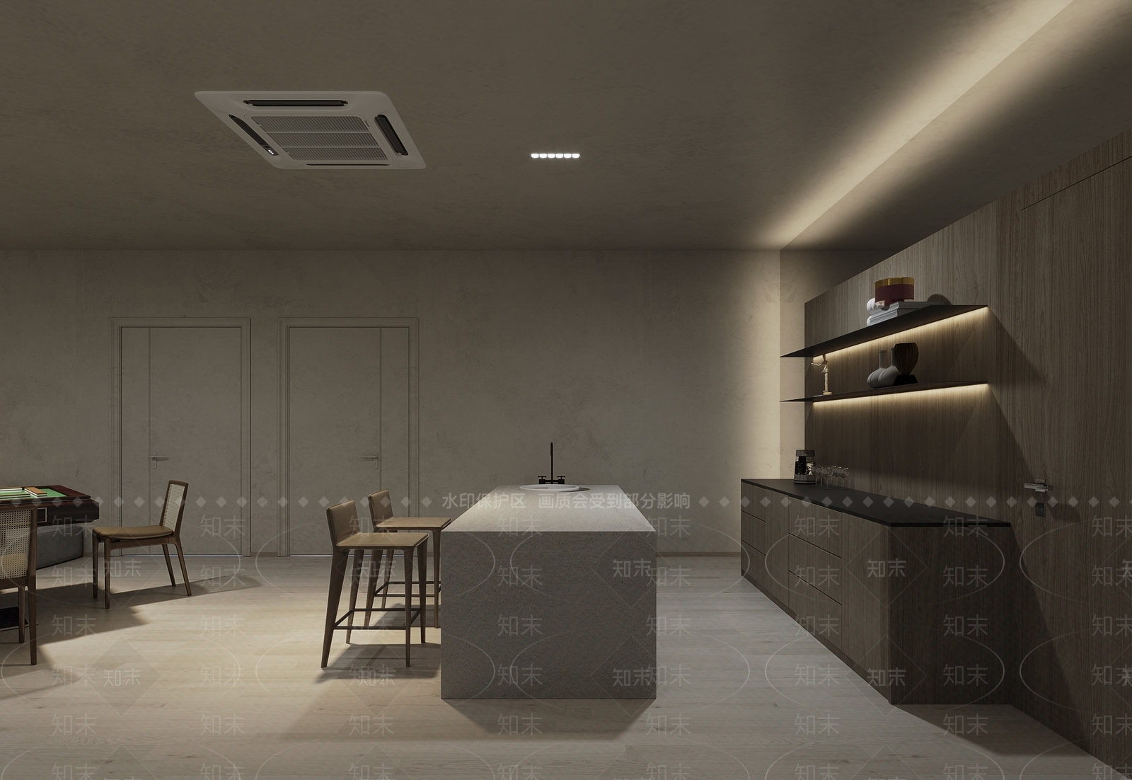 现代茶水间3D模型下载【ID:1102484162】