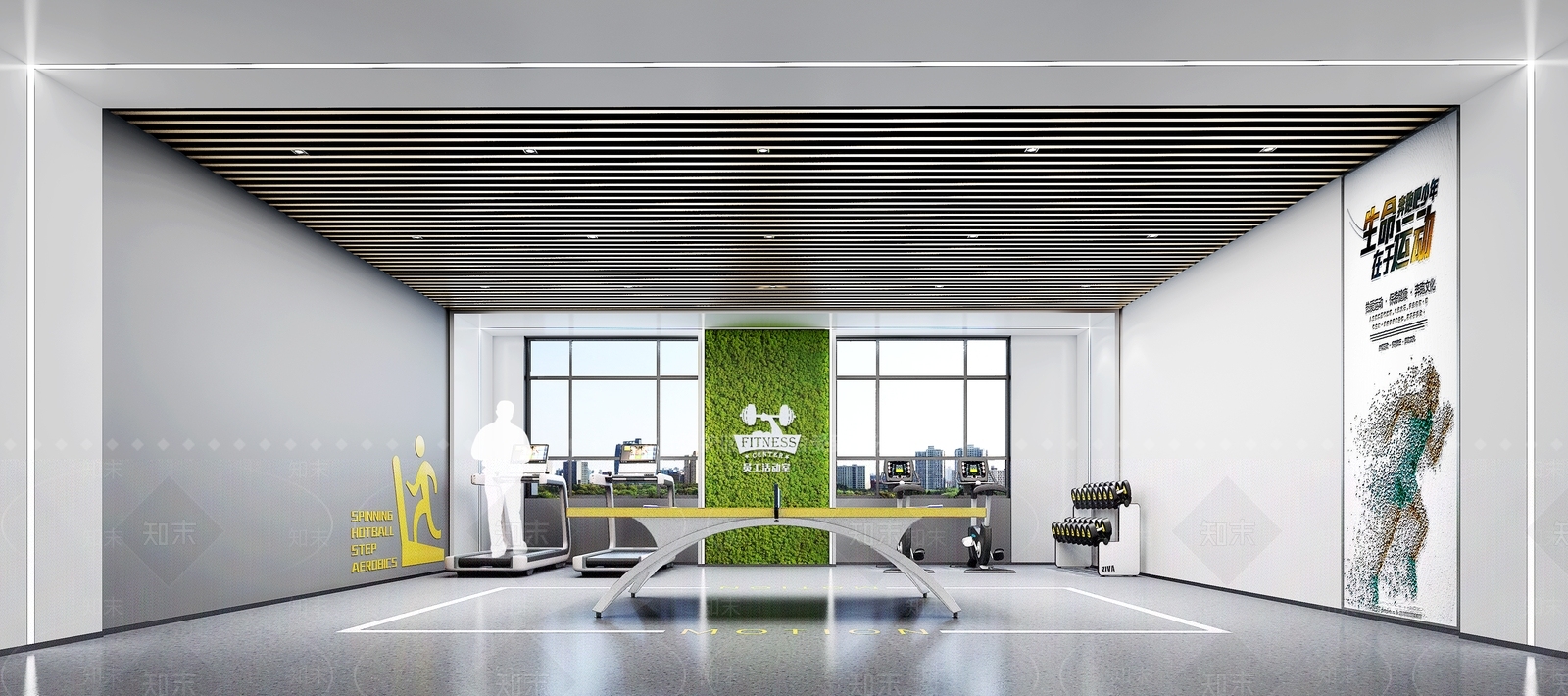 现代乒乓球馆3D模型下载【ID:1103296583】