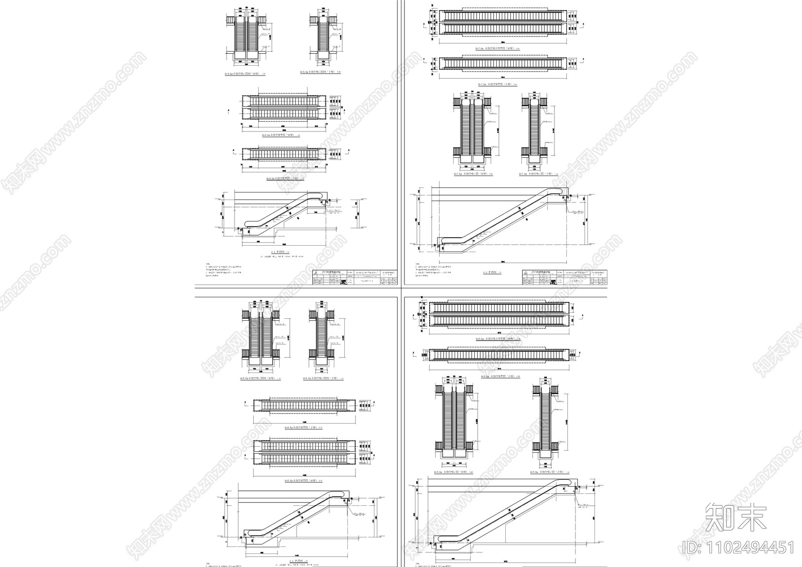 商业电动扶梯大样施工图下载【ID:1102494451】
