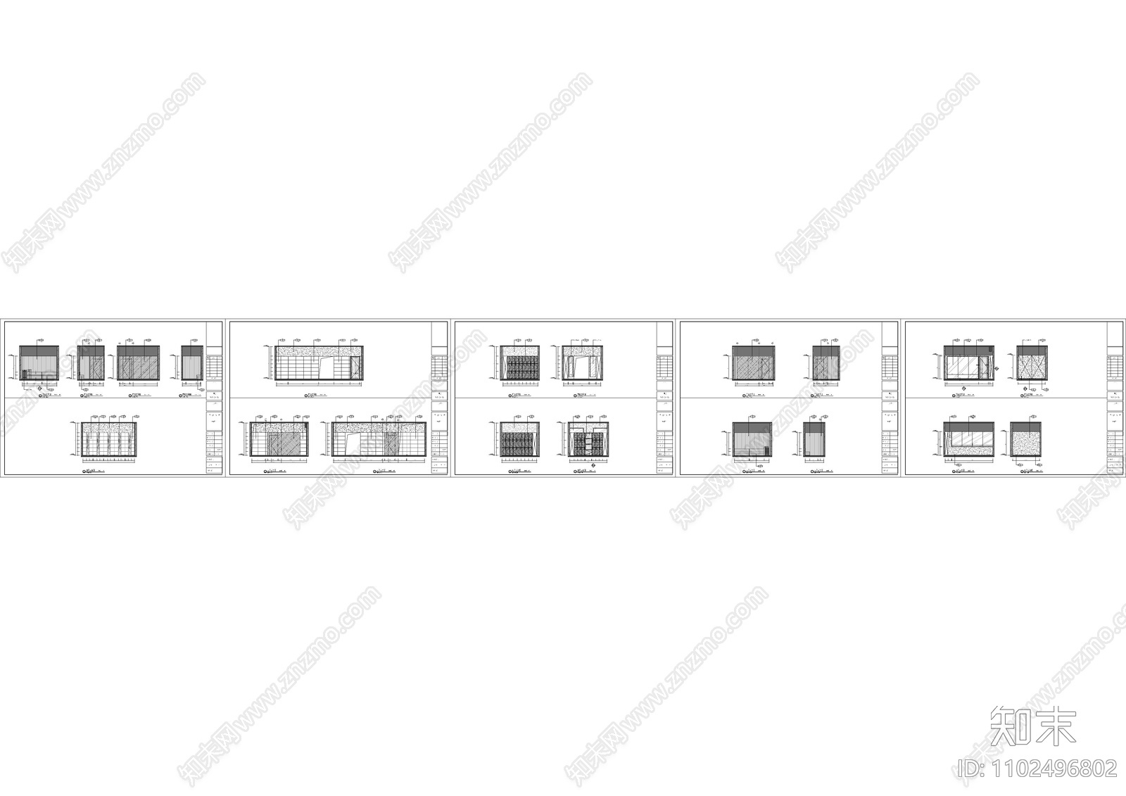 健身会所干蒸室立面图cad施工图下载【ID:1102496802】