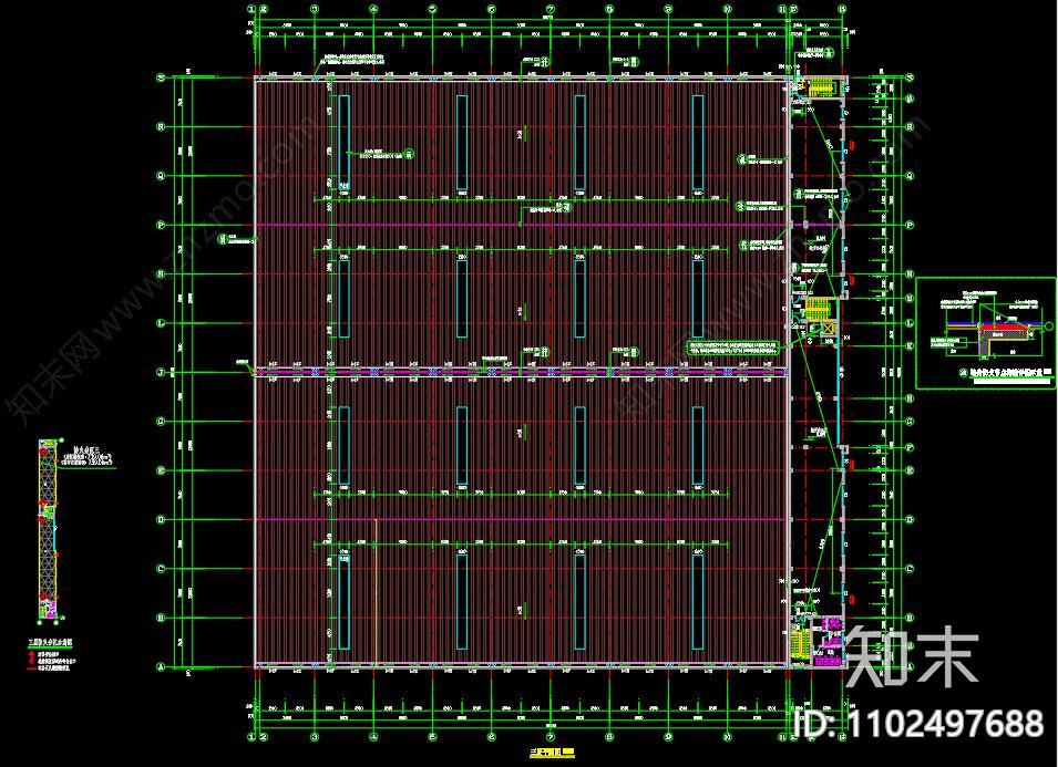 3层办公楼建筑暖通给排水施工图下载【ID:1102497688】