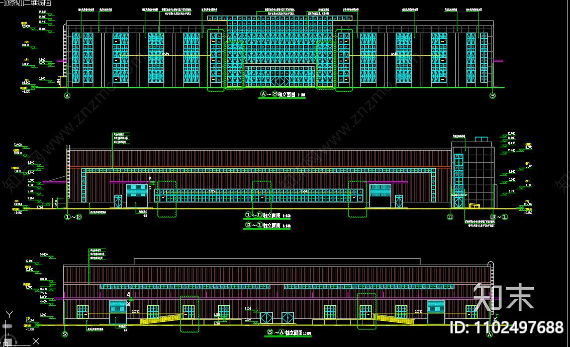 3层办公楼建筑暖通给排水施工图下载【ID:1102497688】