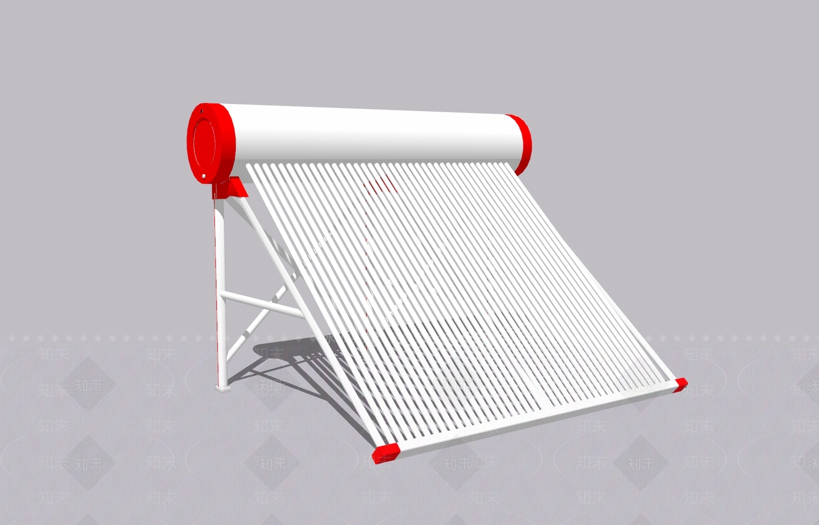 现代太阳能热水器SU模型下载【ID:1102526261】