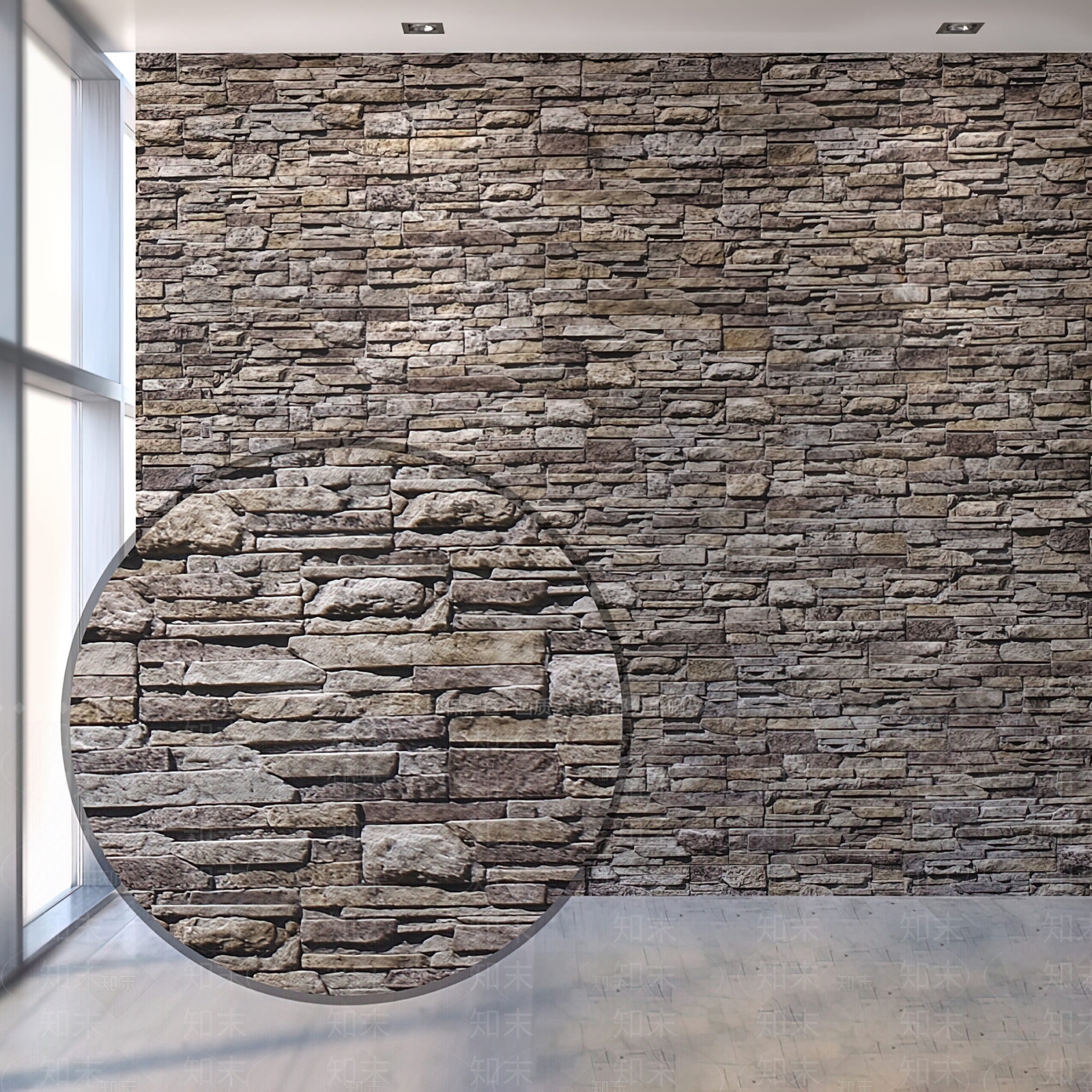 现代文化石背景墙3D模型下载【ID:1102527364】