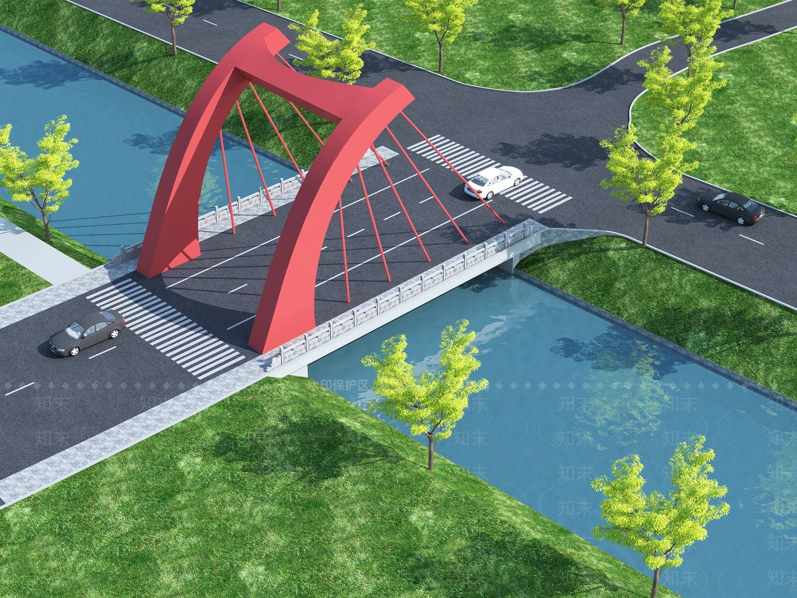 现代桥3D模型下载【ID:1102529915】