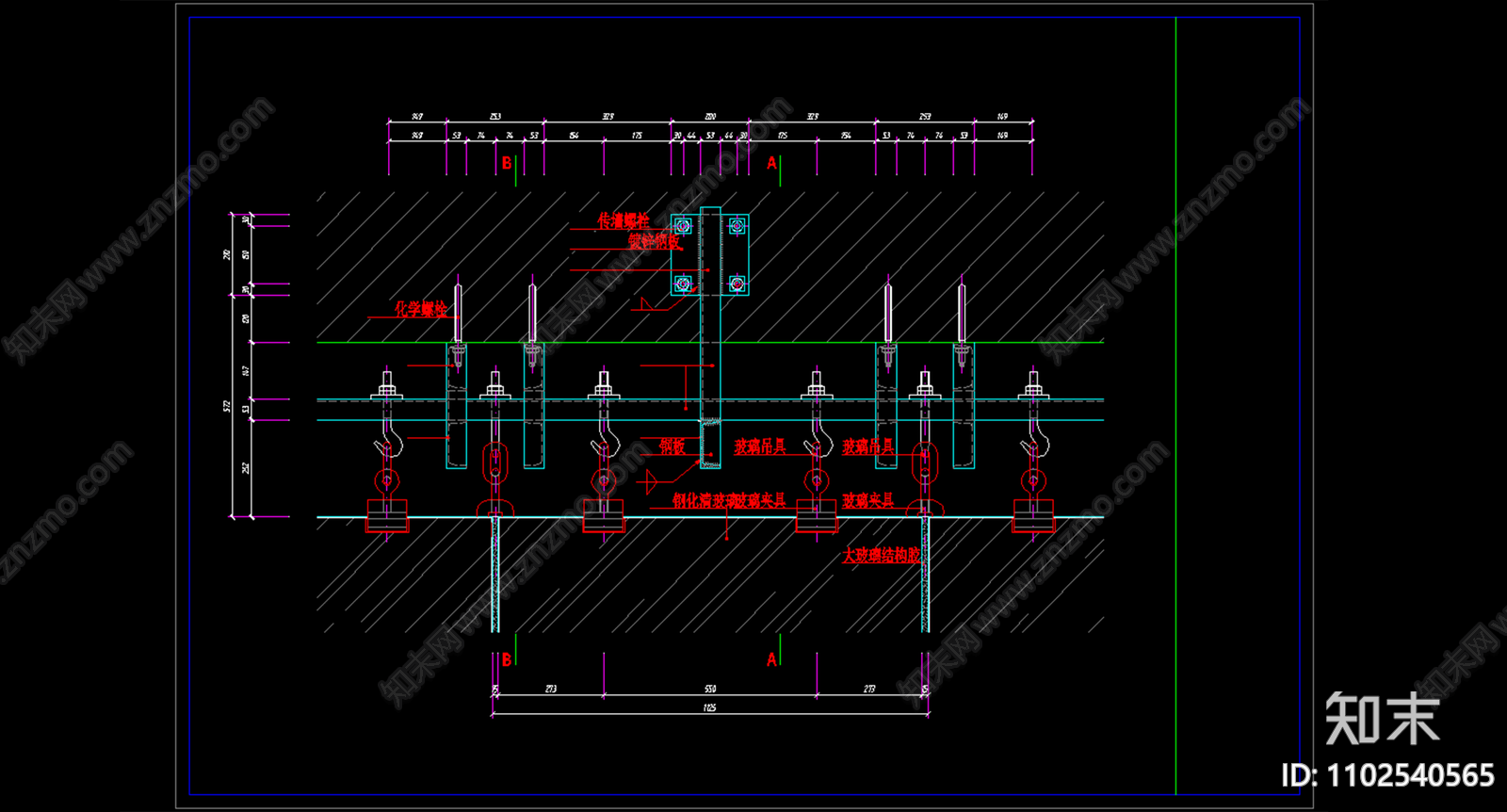 吊挂节点图施工图下载【ID:1102540565】