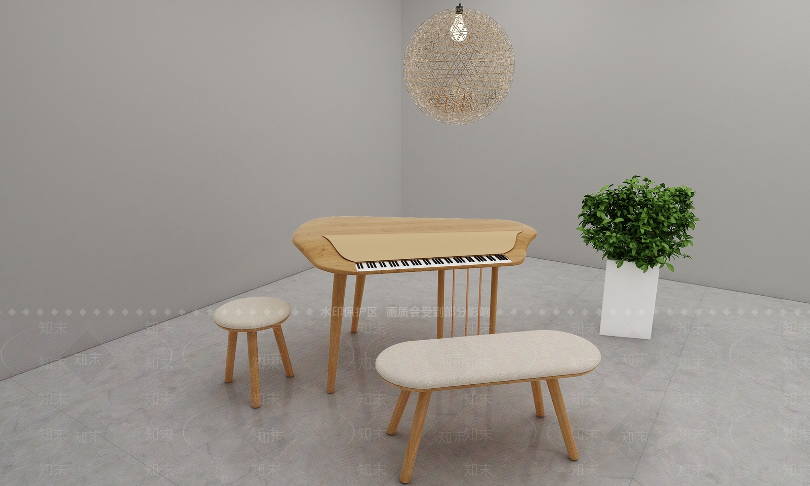 现代电子琴3D模型下载【ID:1102545290】