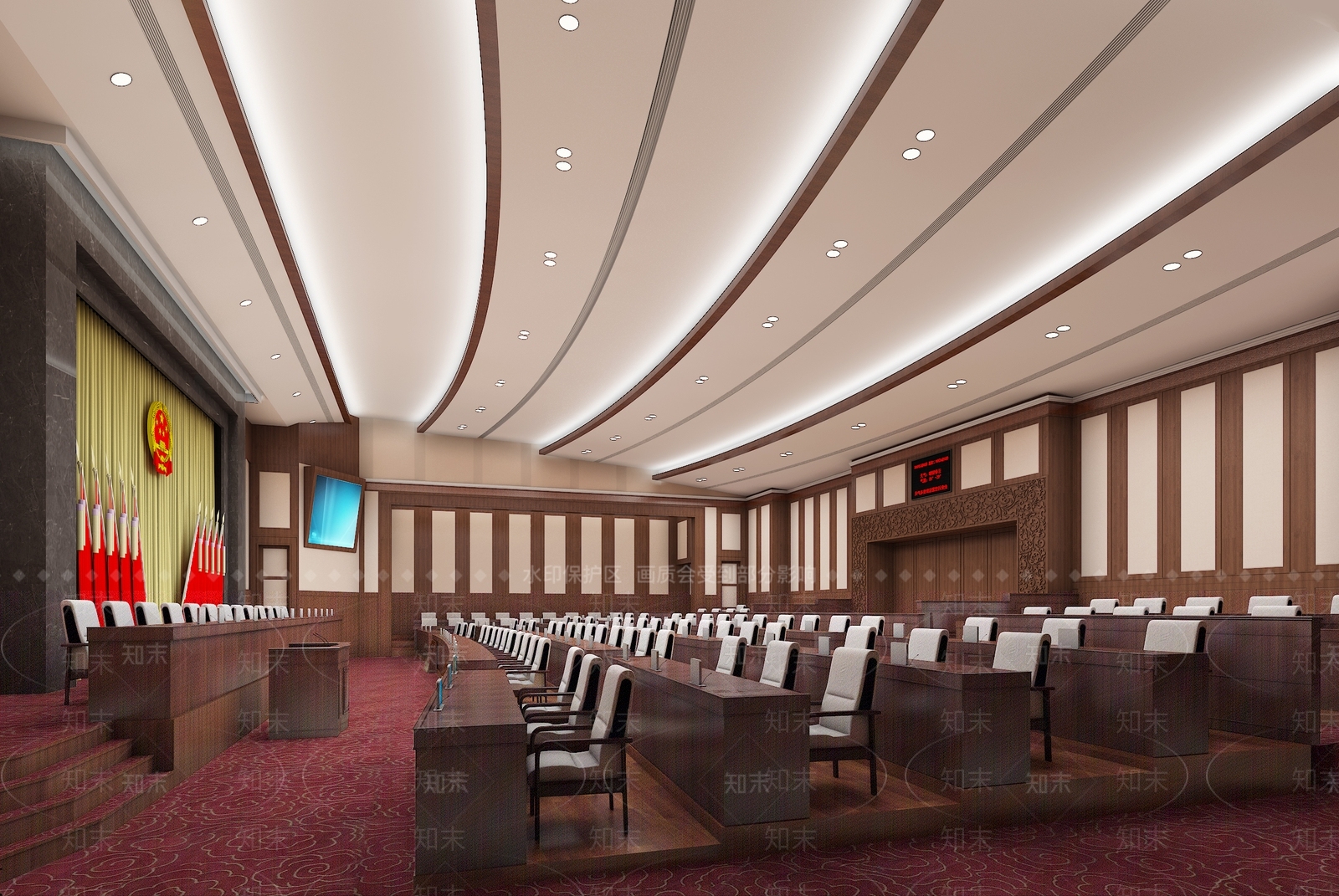 现代报告厅3D模型下载【ID:1102660185】