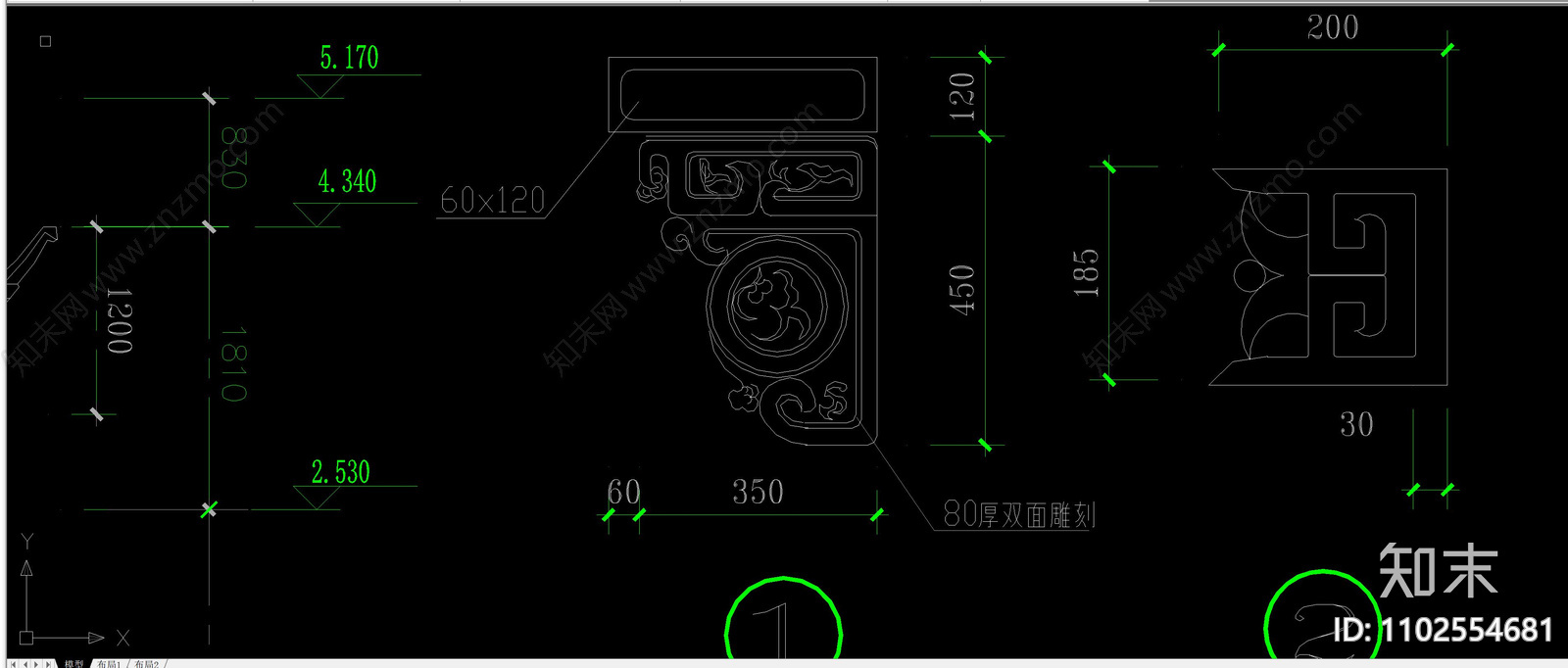 江南园林古建筑平立面剖面施工图下载【ID:1102554681】