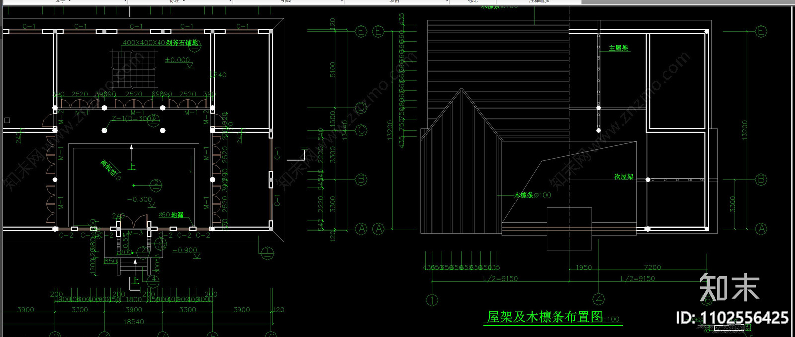 准提庵中式建筑平面立面剖面大样施工图cad施工图下载【ID:1102556425】